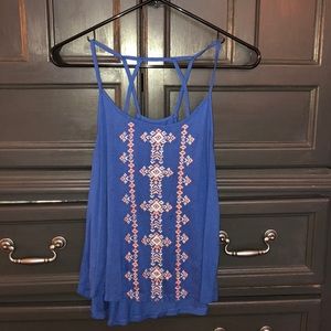 Blue tribal tank